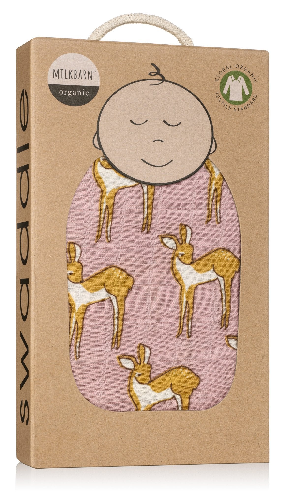 Milkbarn - Organic Muslin Baby Swaddle - Deer