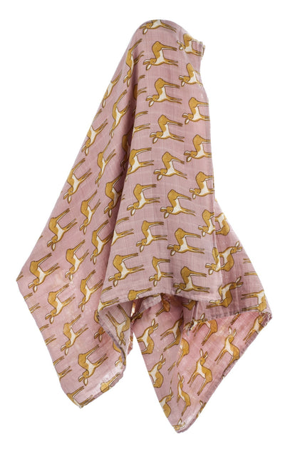Milkbarn - Organic Muslin Baby Swaddle - Deer