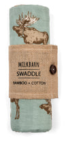 Milkbarn - Bamboo Baby Swaddle - Bow Tie Moose