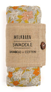 Milkbarn - Bamboo Baby Swaddle - Grey Floral