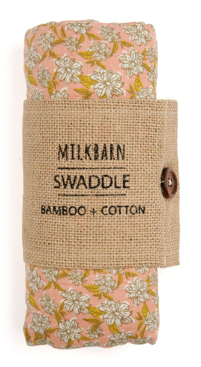 Milkbarn - Bamboo Baby Swaddle - Rose Floral