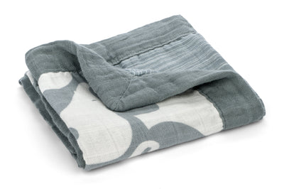 Milkbarn - Mini Lovely Comforter Bamboo - Blue Elephant