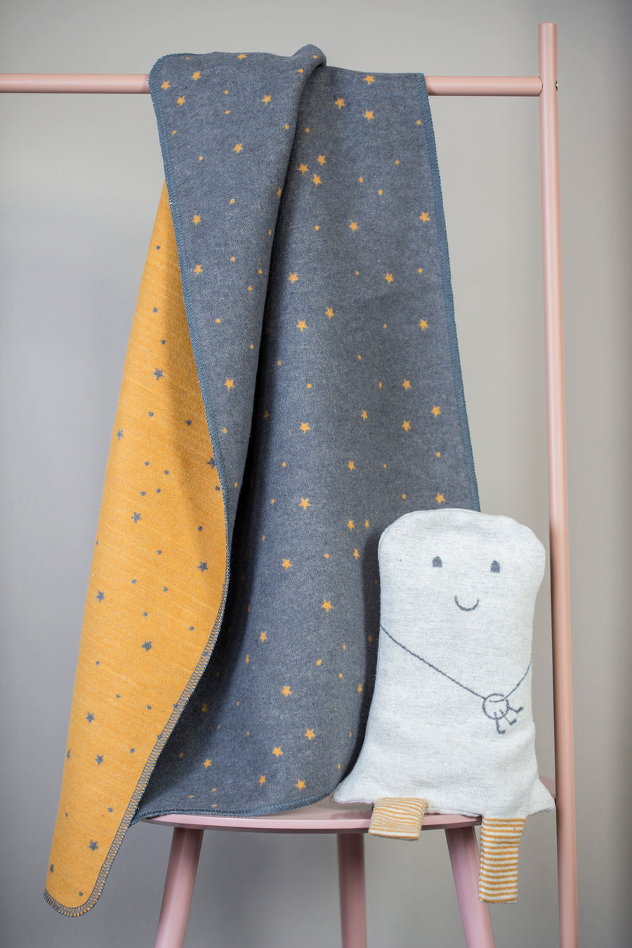 Emotion & Kids - Bassinet Blanket & Case - GREY STAR