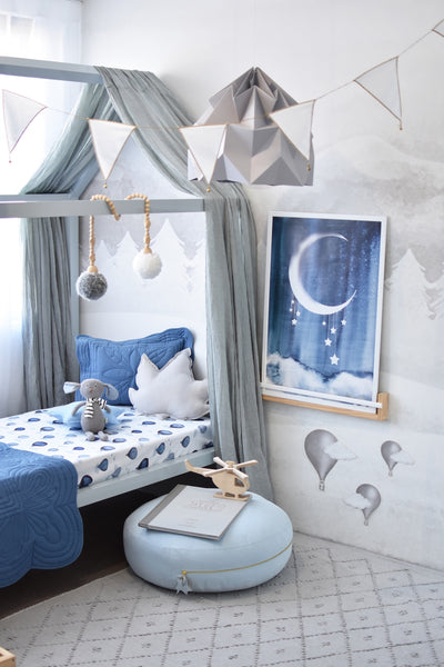 Snuggle Hunny Kids - Fitted Cot Sheet - Cloud Chaser