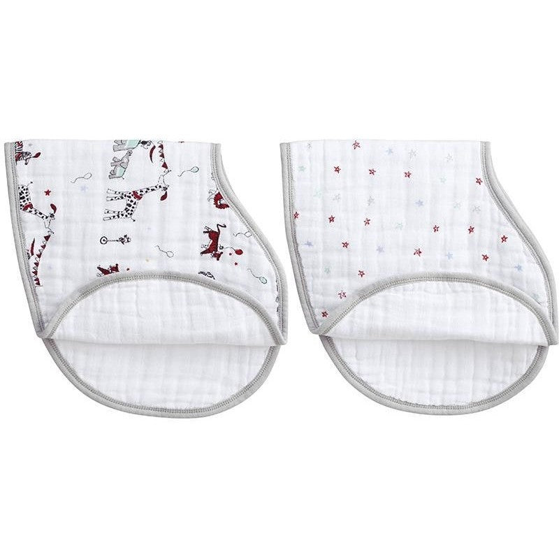 Aden and Anais - Burpy Bib (2 Set) - Vintage Circus - Clothing - Aden and Anais - Afterpay - Zippay Carry Them Close