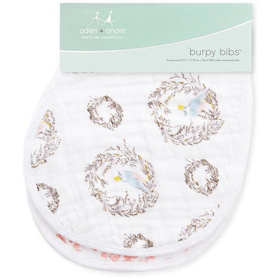 Aden and Anais - Burpy Bib (2 Set) - Birdsong - Clothing - Aden and Anais - Afterpay - Zippay Carry Them Close