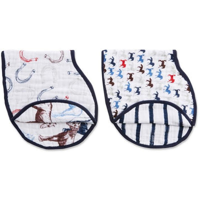 Aden and Anais - Burpy Bib (2 Set) - Wild Horses - Clothing - Aden and Anais - Afterpay - Zippay Carry Them Close