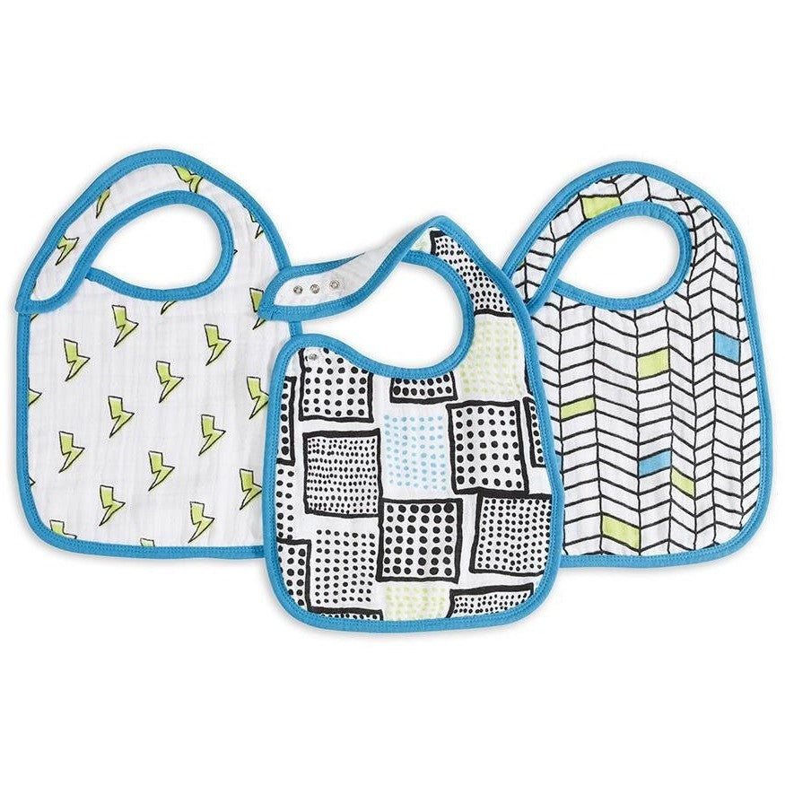 Aden and Anais - Snap Bib 3 Set - Whiz Kids - Clothing - Aden and Anais - Afterpay - Zippay Carry Them Close