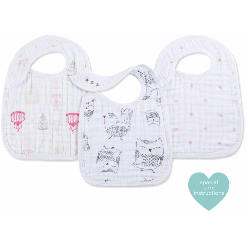 Aden and Anais - Snap Bib 3 Set - Lovebird - Clothing - Aden and Anais - Afterpay - Zippay Carry Them Close