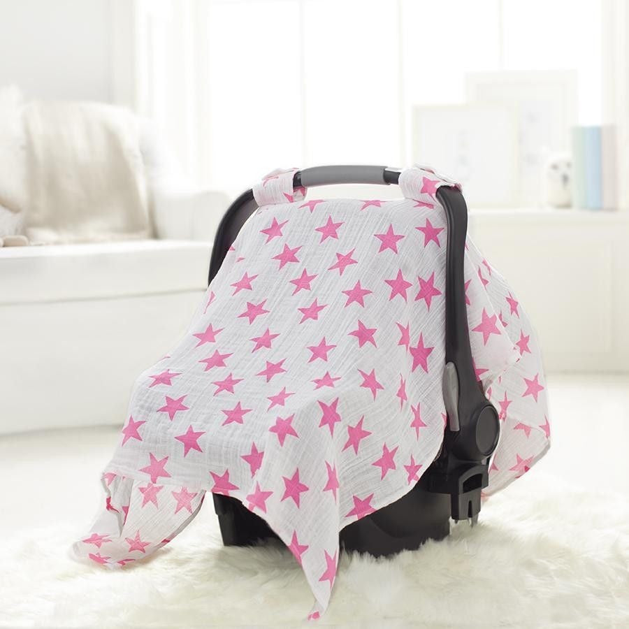 Aden and Anais - Car Seat Canopy - Fluro Pink, , Car Accessories, Aden and Anais, Carry Them Close - 1