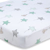 Aden and Anais - Classic Cot Sheet - Up Up and Away Elephant