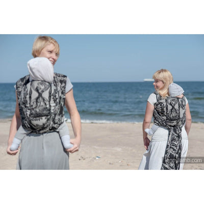 Lenny Lamb Wrap - Time Black and Cream (No Skull) - Woven Wrap - Lenny Lamb - Afterpay - Zippay Carry Them Close