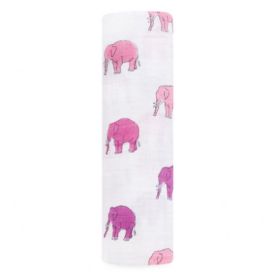 Aden and Anais - Classic Muslin Swaddle - Elephant Parade