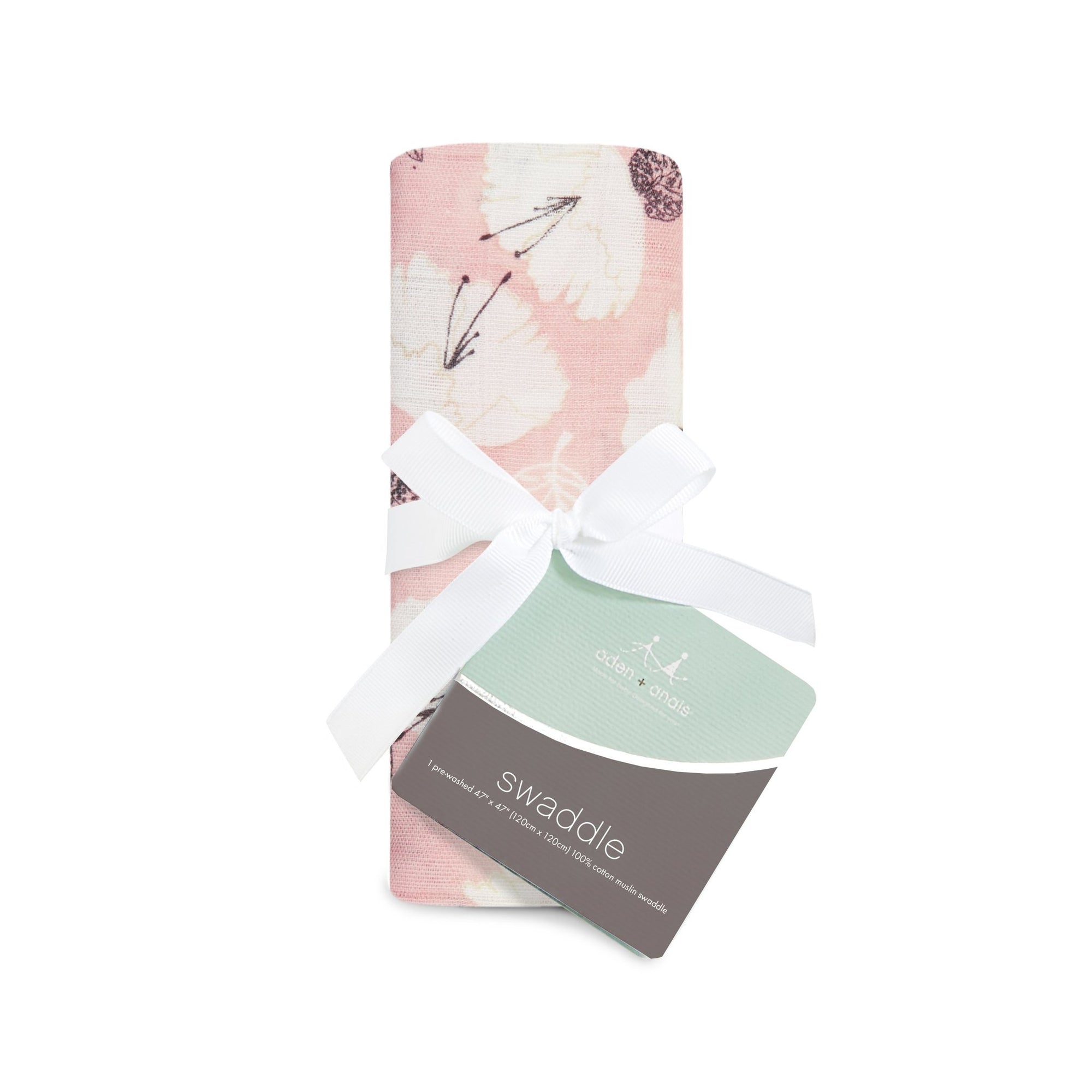 Aden and Anais - Silky Soft Bamboo Muslin Swaddle - Pretty Petals