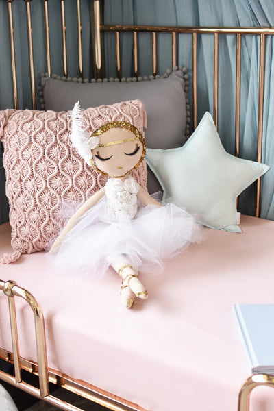 Snuggle Hunny Kids - Fitted Cot Sheet - Lullaby Pink