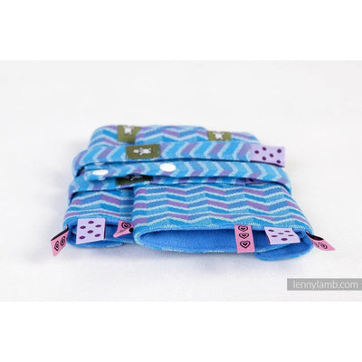 Lenny Lamb - Suck Pads and Reach Strap Set - Zig Zag Turquoise & Pink, , Carrier Accessories, Lenny Lamb, Carry Them Close - 2