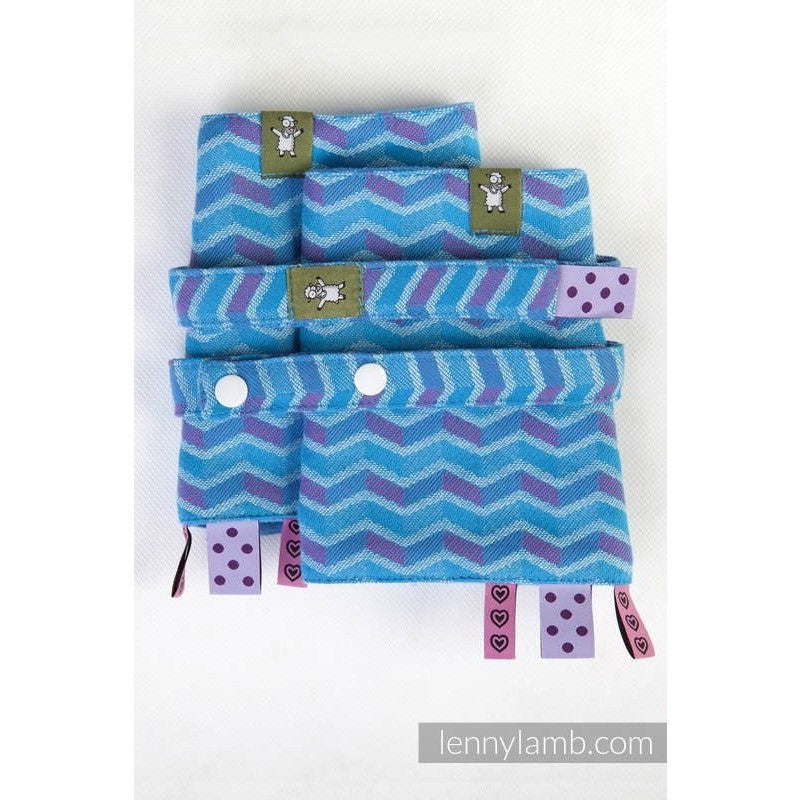 Lenny Lamb - Suck Pads and Reach Strap Set - Zig Zag Turquoise & Pink, , Carrier Accessories, Lenny Lamb, Carry Them Close - 1
