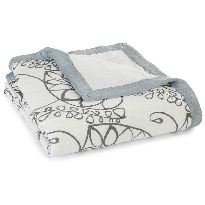 Aden and Anais - Dream Blankets Bamboo Moonlight - leafy - Baby Blankets - Aden and Anais - Afterpay - Zippay Carry Them Close