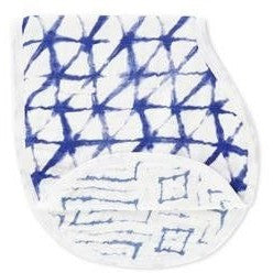 Aden and Anais - Silky Soft Burpy Bib (Single) - Indigo Shibori - Clothing - Aden and Anais - Afterpay - Zippay Carry Them Close
