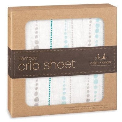 Aden and Anais - Cot Sheet - Bamboo Azure - nursery - Aden and Anais - Afterpay - Zippay Carry Them Close
