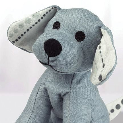 Aden and Anais - Musy Mate Mini Bamboo - Moonlight Solid Grey (Puppy) - Toys - Aden and Anais - Afterpay - Zippay Carry Them Close