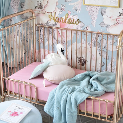 Snuggle Hunny Kids - Fitted Cot Sheet - Rouge Pink