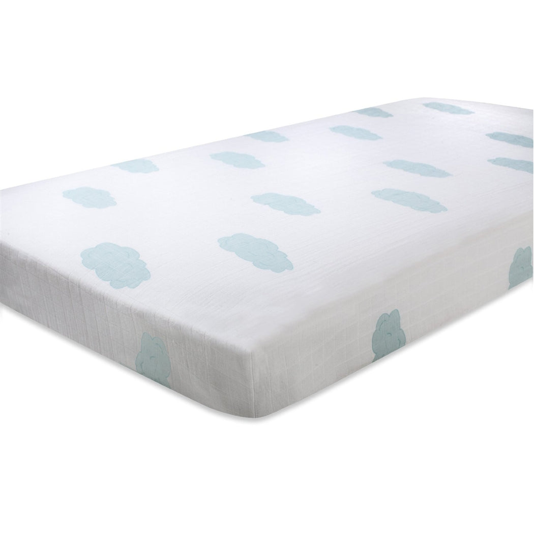 Aden and Anais - Organic Cot Sheet - Sky Blue
