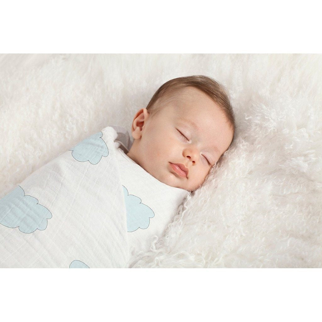 Aden and Anais - Swaddle - Sky Blue (Organic), , swaddle, Aden and Anais, Carry Them Close - 1