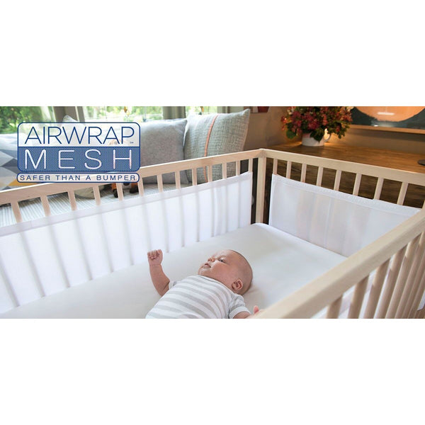 Airwrap mesh cot hot sale bumper safe