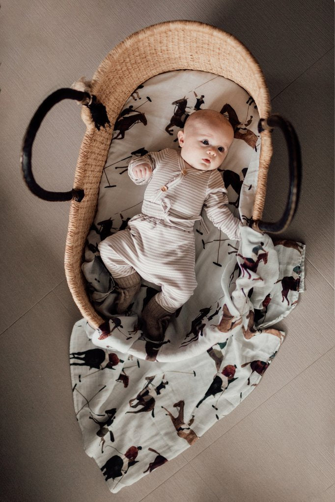 Pop Ya Tot - Muslin Swaddle - Polo Club