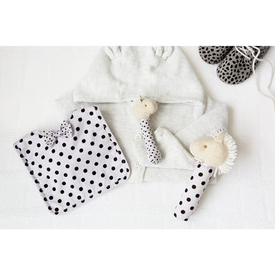 Alimrose - Bow Tie Bib Grey Black Polka - Clothing - Alimrose - Afterpay - Zippay Carry Them Close