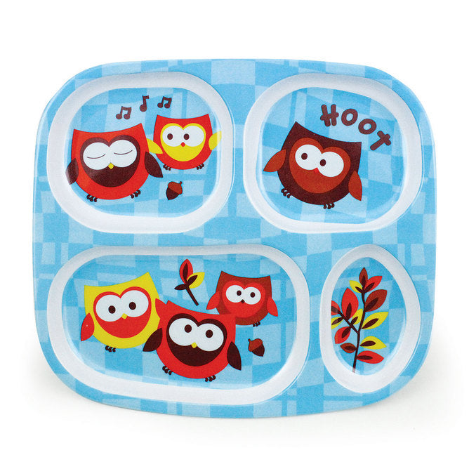 Bumkins - Melamine Divided Plate - Owl