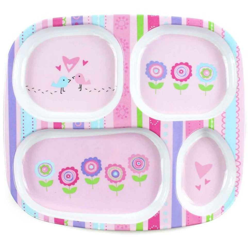 Bumkins - Melamine Divided Plate - Bloom