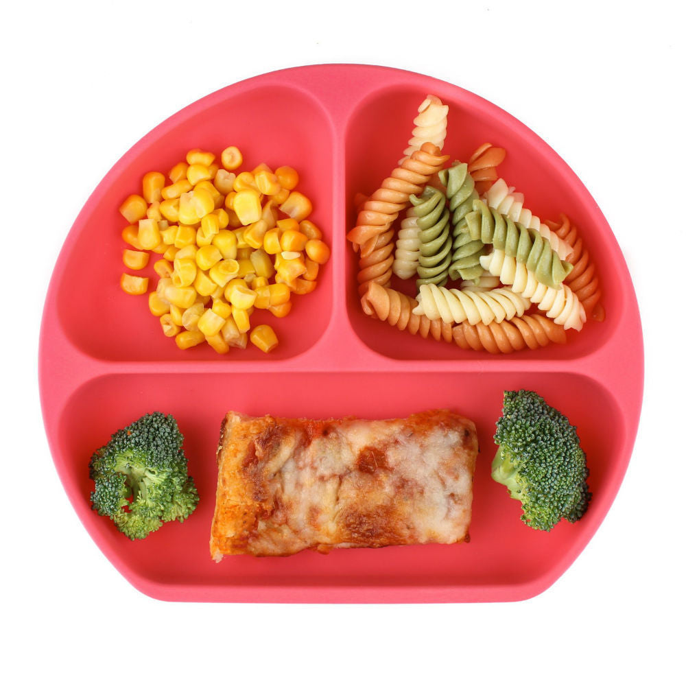 Bumkins - Silicone Grip Dish - Red