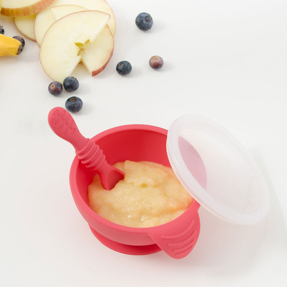 Bumkins - Silicone Grip First Foods Bowl Set - Red