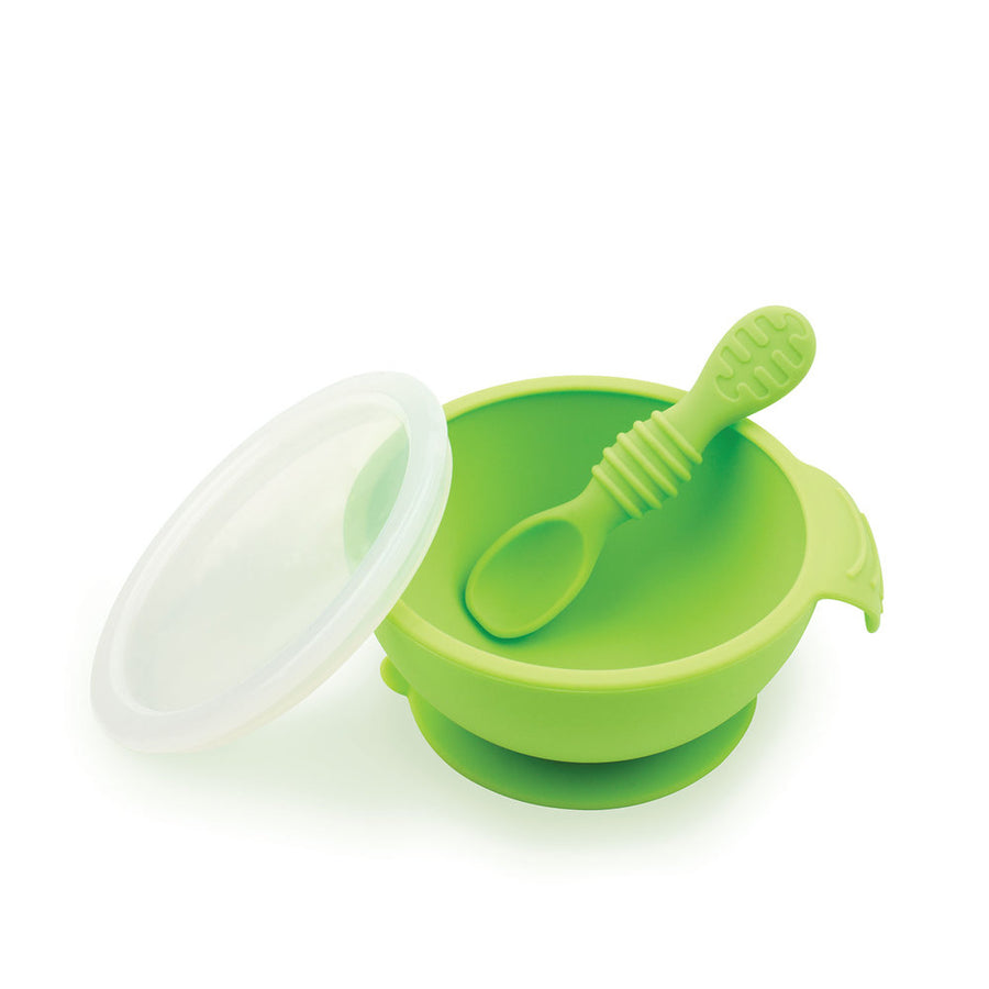 Bumkins - Silicone Grip First Foods Bowl Set - Green