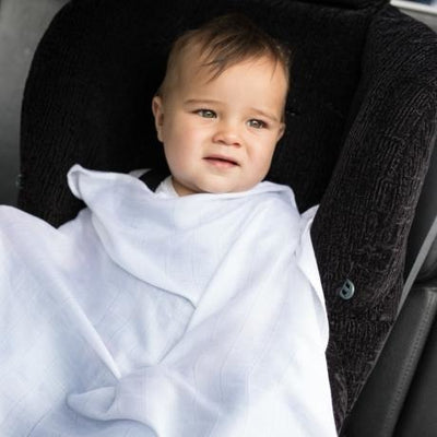Little Bamboo - Muslin Swaddle Wrap (3pk) White - Swaddle - Little Bamboo - Afterpay - Zippay Carry Them Close