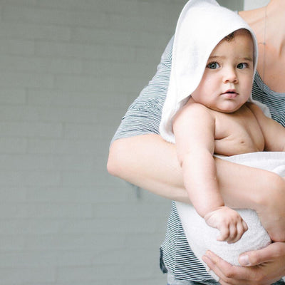 Little Bamboo - Hooded Towel White - Bath - Little Bamboo - Afterpay - Zippay Carry Them Close
