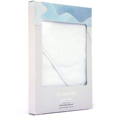 Little Bamboo - Hooded Towel White - Bath - Little Bamboo - Afterpay - Zippay Carry Them Close
