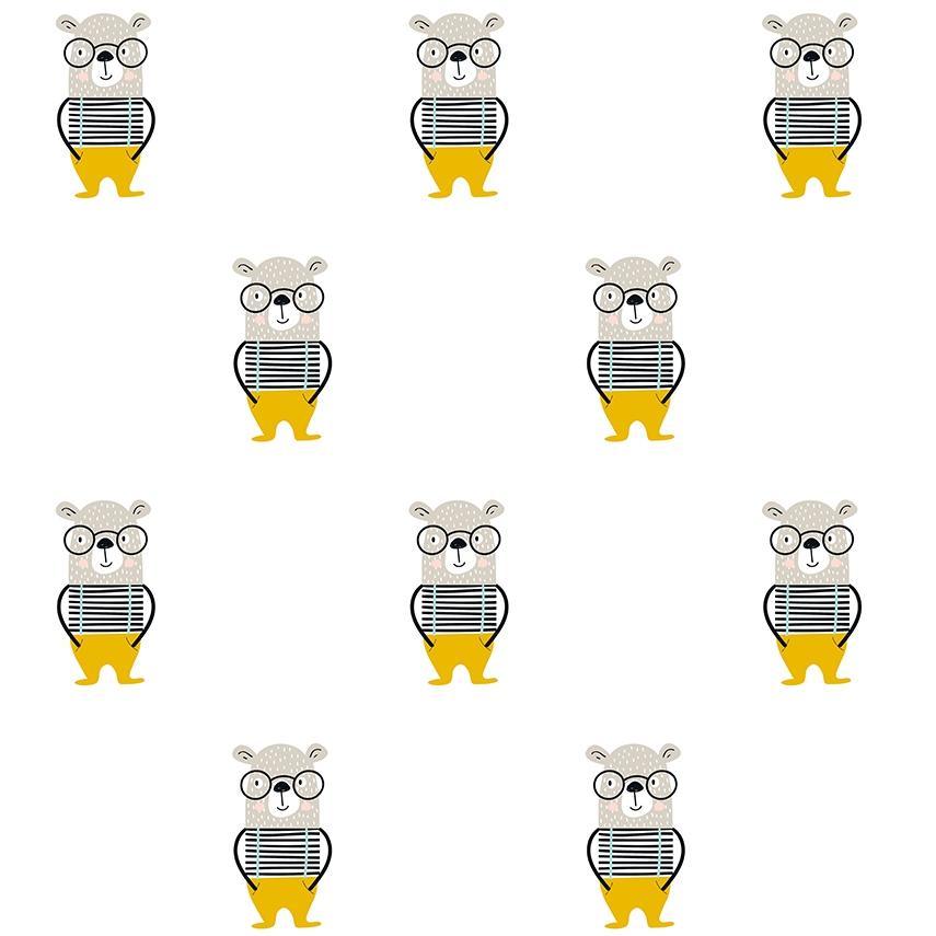 Di Lusso Living - Muslin Baby Swaddle Wrap - Mr. Bear