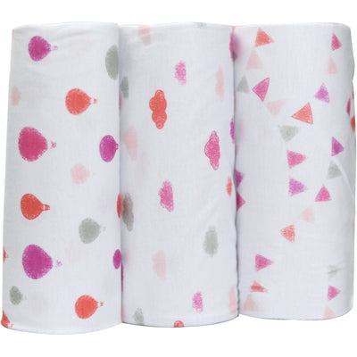 Bubble - Baby Swaddle Bamboo (Dreamtime Pink Girls Set of 3) - swaddle - Bubble - Afterpay - Zippay Carry Them Close