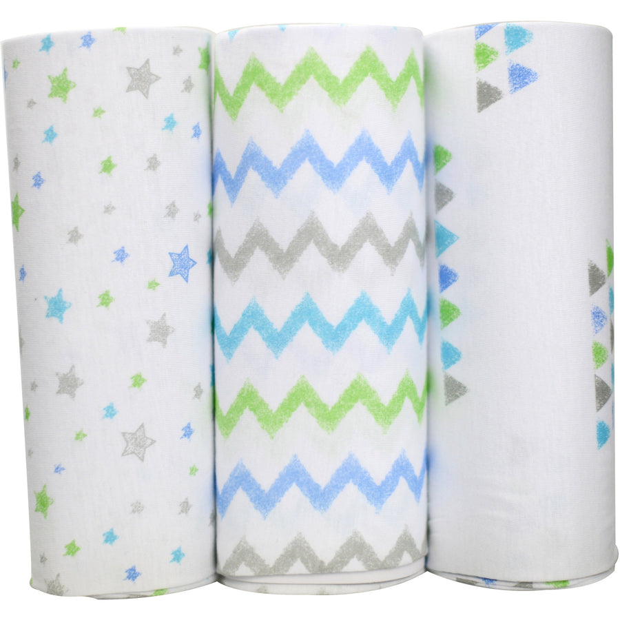 Bubble - Baby Swaddle Bamboo Big Blue Sky (Set of 3) - swaddle - Bubble - Afterpay - Zippay Carry Them Close