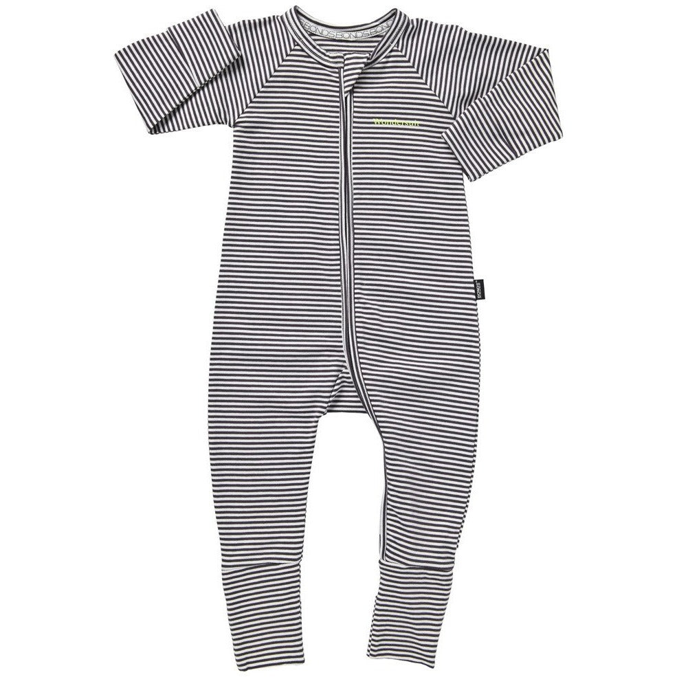 Bonds - Zip Wondersuit - ABSOLUTE STEEL & WHITE STRIPE