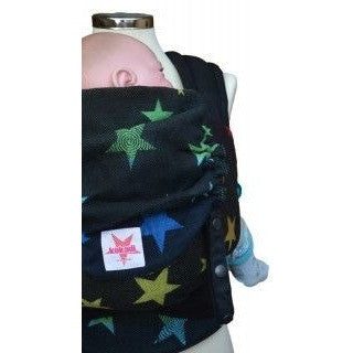 Kokadi Toddler Size TaiTai - Black Rainbow Stars (Limited Edition) - Mei Tai - Kokadi - Afterpay - Zippay Carry Them Close