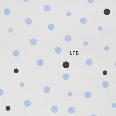 Little Turtle Baby - Fitted Cot Sheet - Pale Blue & Grey Spots