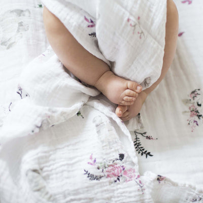 Bebe Au Lait - Muslin Baby Swaddle - Bunny Tails / Garland (2pk)