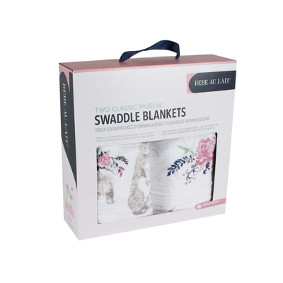 Bebe Au Lait - Muslin Baby Swaddle - Bunny Tails / Garland (2pk)