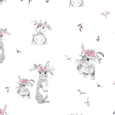 Bebe Au Lait - Muslin Snuggle Blanket - Bunny Tails & Garland