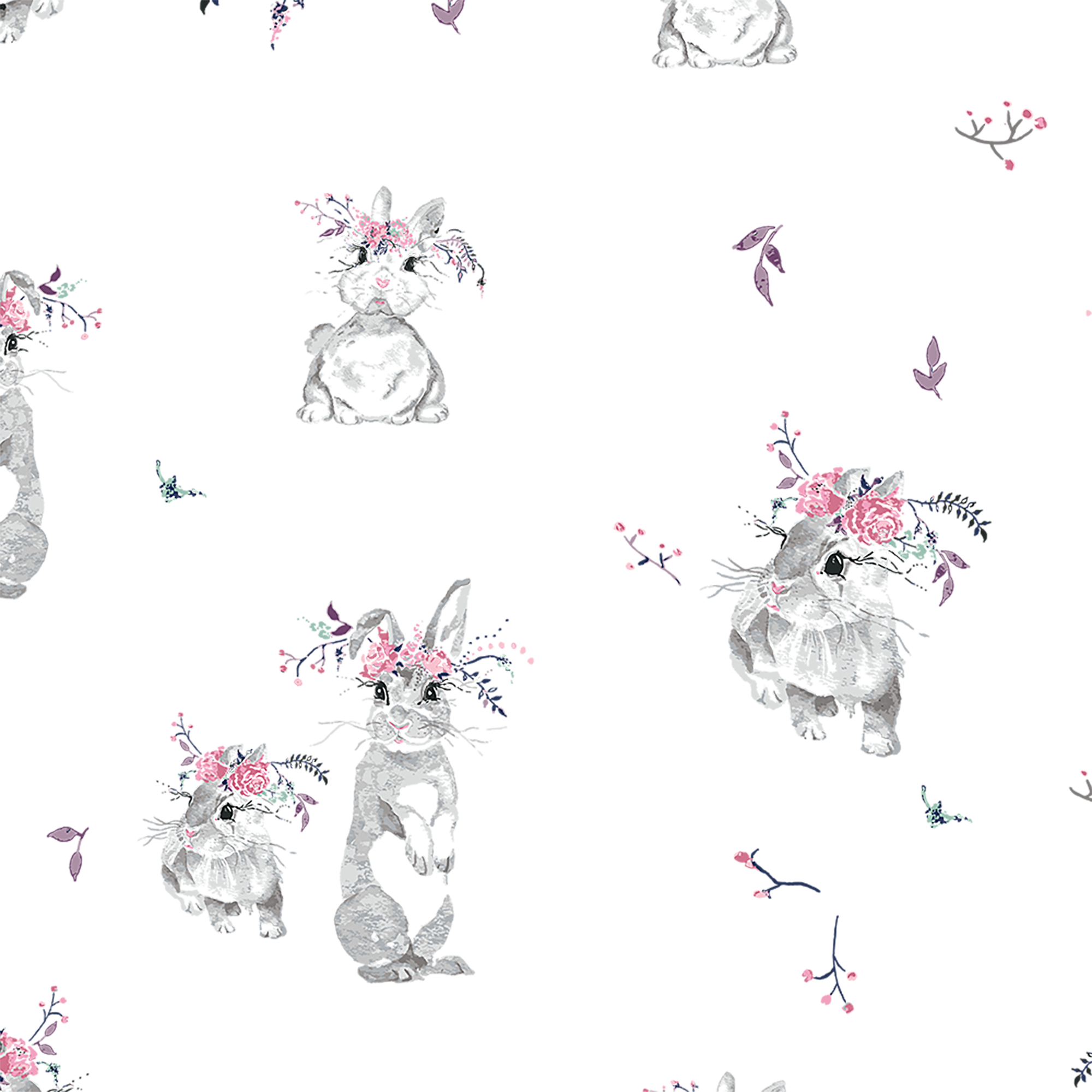 Bebe Au Lait - Muslin Cot Sheet - Bunny Tails