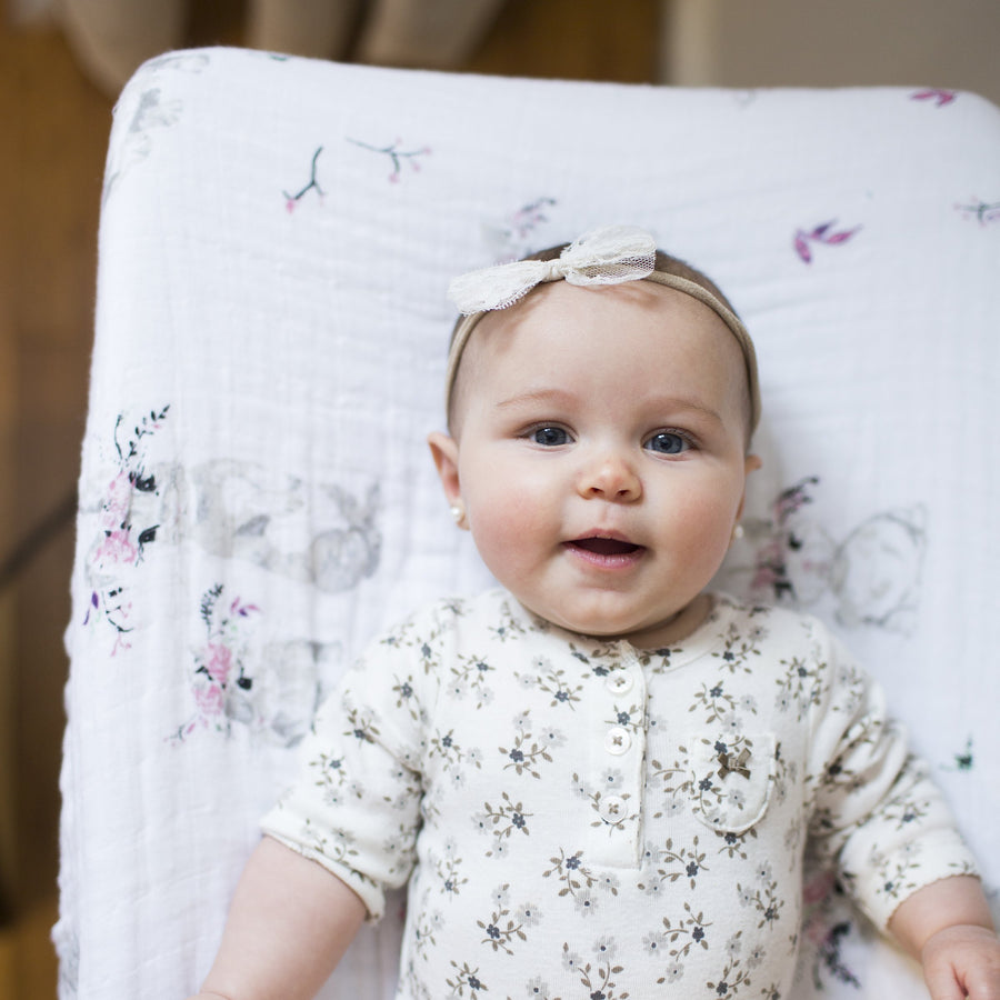 Bebe Au Lait - Changing Pad Cover - Bunny Tails